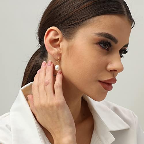 XYJZXY Gold Huggie Hoop Earrings with Charm