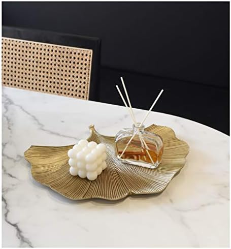 Gold Leaf Key Tray Resin Storage Decor