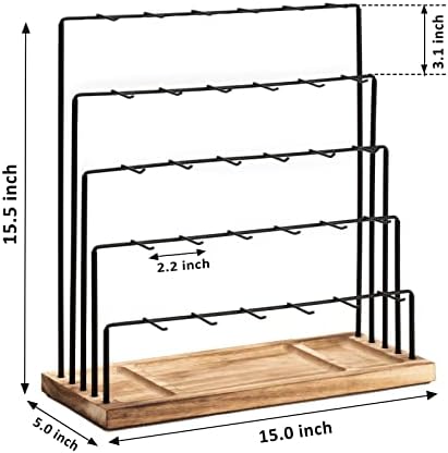 Earring Display Stand with 5 Tiers and 30 Hooks