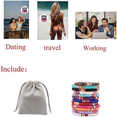 12pcs Colorful Stretch Friendship Bracelets For Women