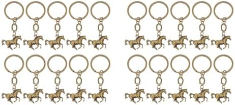 LOGOFUN 20pcs Horse Keychain with Horseshoe Design 1
