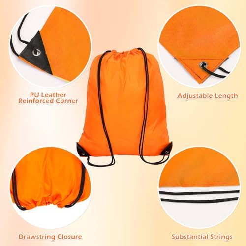 PAXCOO 30Pcs Drawstring Backpack Bulk Set