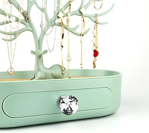 MORELESS Antlers Jewelry Display Stand with Drawer and Crystal Handle