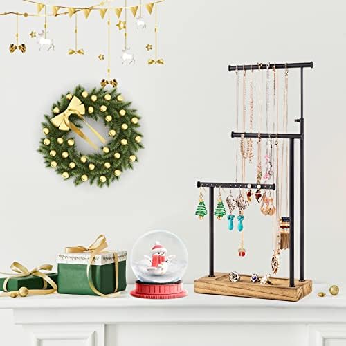 SRIWATANA Jewelry Organizer Stand - 3 Tier Extra Tall Necklace Holder