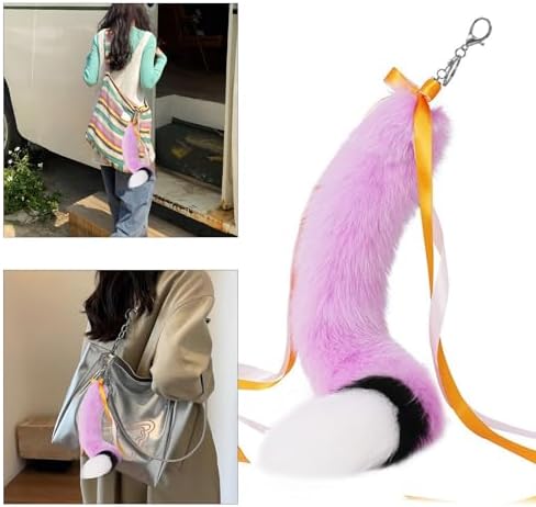 Ribbon Plush Tail Keychain Pendant For Men And Women