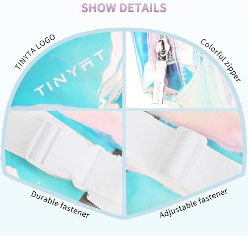 TINYAT Holographic Seashell Fanny Pack for Women