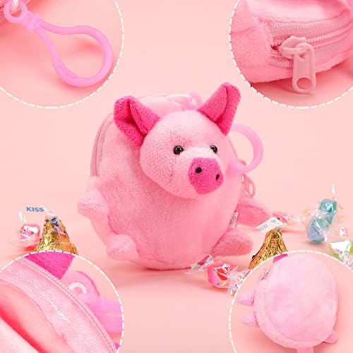 Mini Animals Stuffed Coin Bag Keychain Wallet for Kids