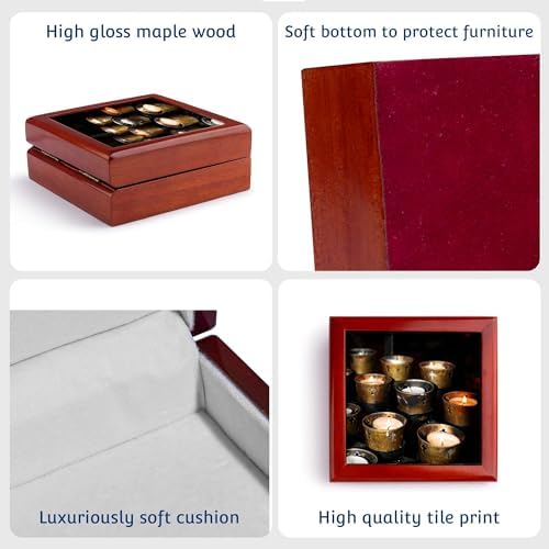 3dRose Candles in Church Faith Religious Jewelry Box