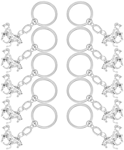 LUOZZY 20pcs Horse Year Keychain Metal Keyring