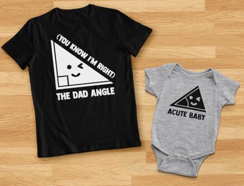 Tstars Fathers Day Dad and Baby Funny Shirts Set