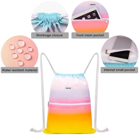 WANDF Foldable Drawstring Water Resistant Backpack