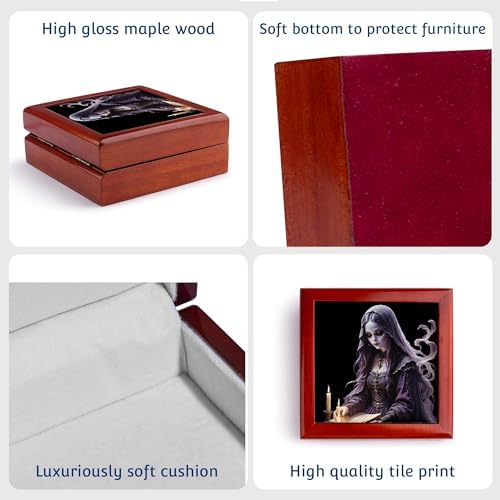 3dRose Gothic Ghost Jewelry Box 55x55 inch