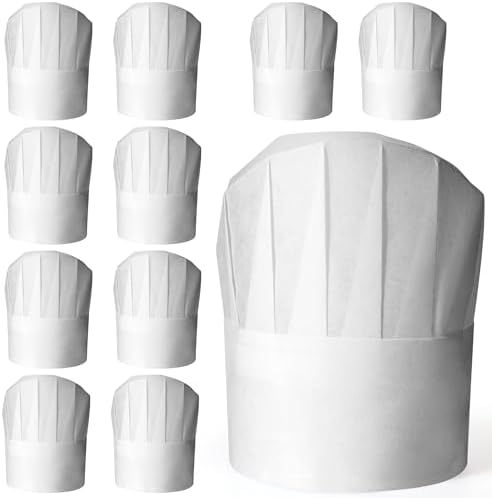 ESHATO 20 Pack Kids Chef Hats for Cooking Parties