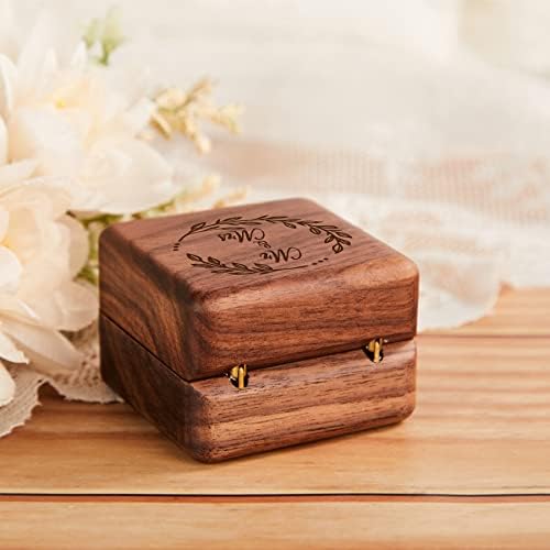 Roycraft Mr Mrs Ring Box Wedding Ceremony 2 Slots Wooden