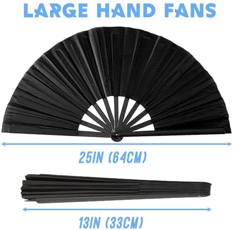 10 Pcs Foldable Clap Dance Fans for Raves and Festivals