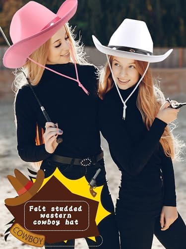 4 Pack Studded Cowboy Hats for Adult Cowgirl Cowboy Style