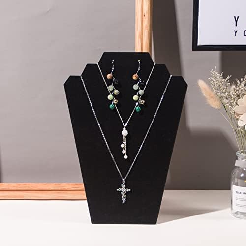 Coward 4Pcs Black Velvet Jewelry Display Stand