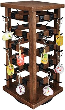 Ikee Design 5 Tiers Rotating Jewelry Display Tower with 42 Hooks