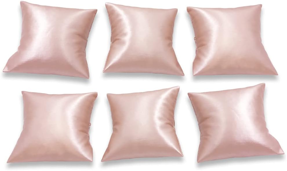 NicePackaging 6pcs Steel-Rose Pink Watch Pillow Display