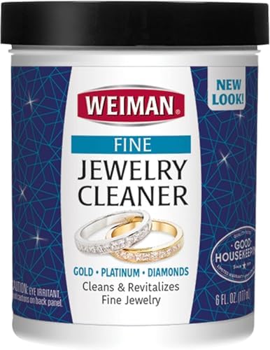 Weiman Fine Jewelry Cleaner Liquid with Brush 6 Oz 1