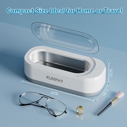 KUNPHY Ultrasonic Jewelry Cleaner 12oz 46KHz