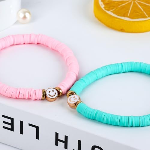 Colorful Stackable Beaded Bracelets for Girls