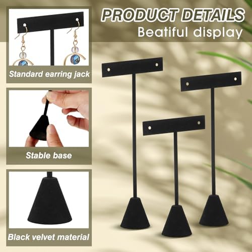 Marsui 12 Pcs Earring Display Stand Set with 3 Heights