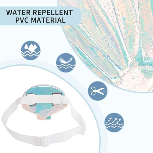 TINYAT Holographic Seashell Fanny Pack for Women