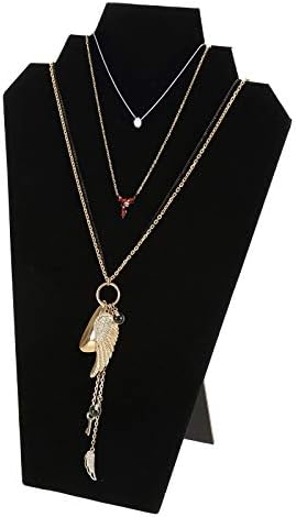 Foraineam 9 Pack Necklace Display Holder Black Velvet 125 Inch