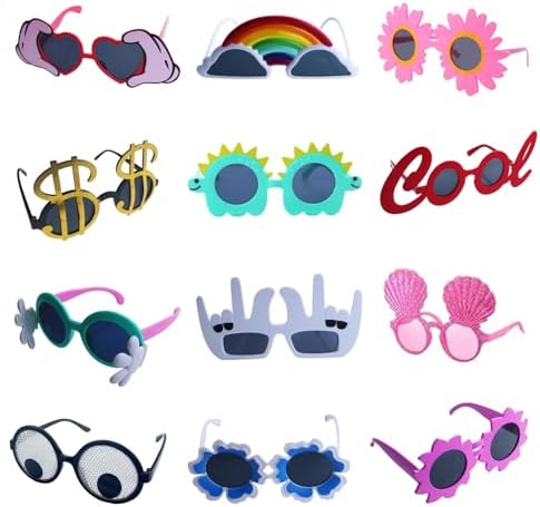 Funny Party Sunglasses 12 Pack Novelty Glasses