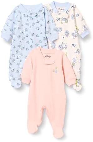 Amazon Essentials Disney Star Wars Princess Baby Girls Cotton Coveralls Pack of 3