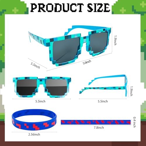 24 Pack Pixel Party Favors for Kids and Adults