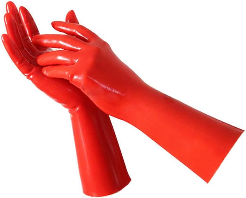 EXLATEX Rubber Secrets Short Latex Mixed Toes Wrist Gloves