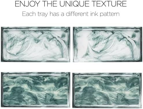 Ink Green Resin Vanity Tray with Jewelry Storage