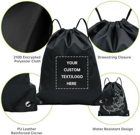 Custom Drawstring Backpacks 10 50 100 200 Pack