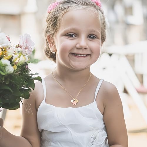 Flower Girl Proposal Initial Letter Necklace