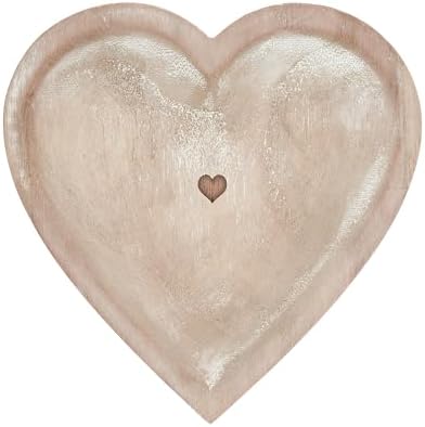 Pavilion Gift Company Heart-Shaped Paulownia Wood Keepsake Dish