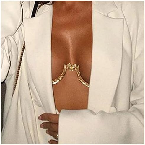 Rhinestone Chest Bracket Bra Chain Body Jewelry for Women