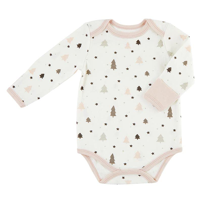 Stephan Baby Snap Suit Blush Trees 6-12M