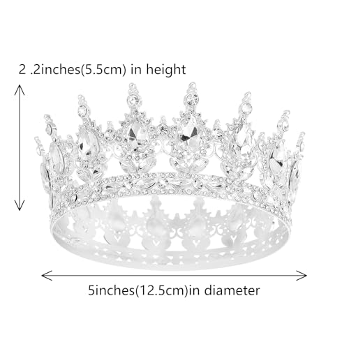 Queen Crown Rhinestone Wedding Headpiece for Women