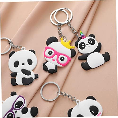 Amosfun 50pcs Cartoon Panda Keychains for Boys Girls Adults