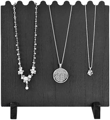 MOOCA Wooden Necklace Display Stand for 8 Pieces Black