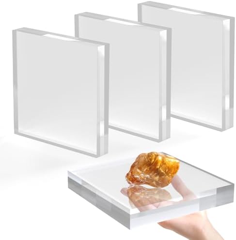 SAMYUCHO Acrylic Base Stand 4-Pack Display Blocks