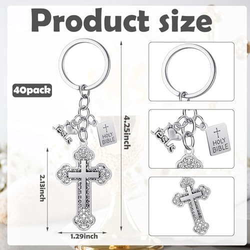 Loetere Christmas Bible Pendants Keyrings for Christian Gifts