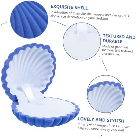 TENDYCOCO 2pcs Shell Jewelry Box Earring Organizer Case