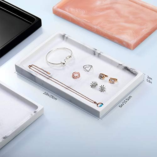 Emibele Gravel White Resin Jewelry Tray Organizer