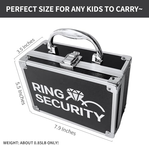 Ring Bearer Briefcase - Wedding Jewelry Security Case for Kids