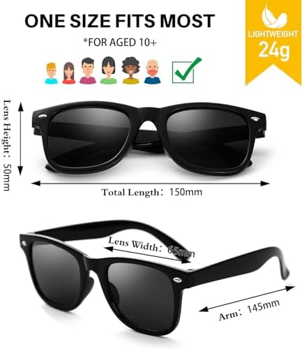 Dwenarry Retro Black Sunglasses Pack of 12 for Men Women