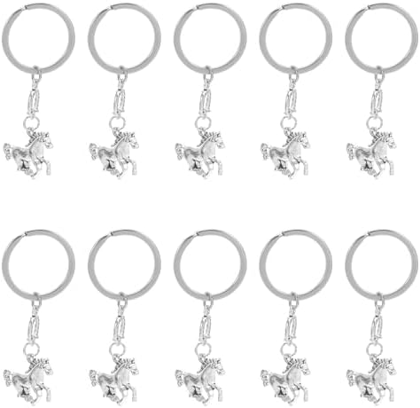 LUOZZY 20pcs Horse Year Keychain Metal Keyring