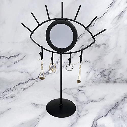 RANNYOZIO Jewelry Tower with Mirror for Women Girls Black